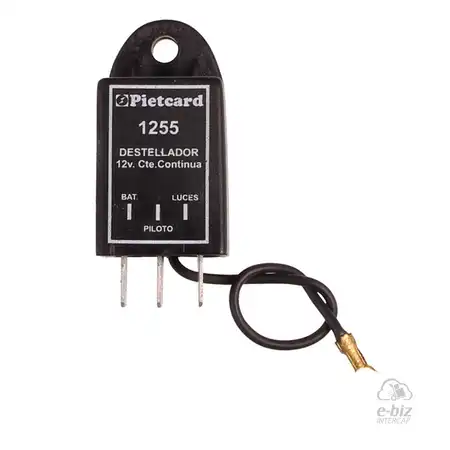1255 DESTELLADOR C/INTERMITENTE ELECTRONICO 12V C/C C/LUZ PILOTO UNIVERSAL 