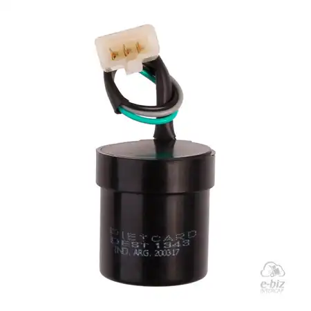 1343 DESTELLADOR DE GIRO 12V C/C (REDONDO 3 CABLES C/ LUZ PILOTO) UNIVERSAL 