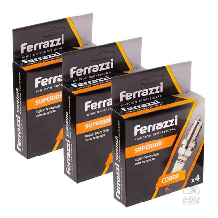 3 CAJAS DE BUJIAS FERRAZZI 12 UNIDADES DE MR7CC (NGK C7HSA)