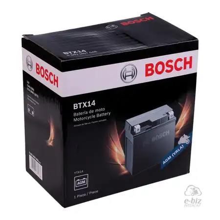 BATERIA BOSCH BTX14 BMW R1200GS/ HONDA TRX300/350/420 CUATRI