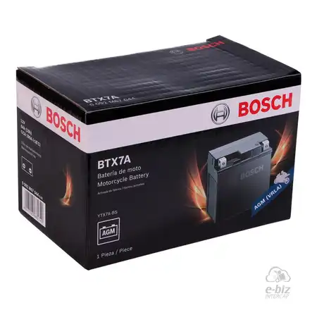 BATERIA BOSCH BTX7A ZANELLA RX150/ MOTOMEL DAKAR200/CUSTOM150/ APPIA BREZA 150