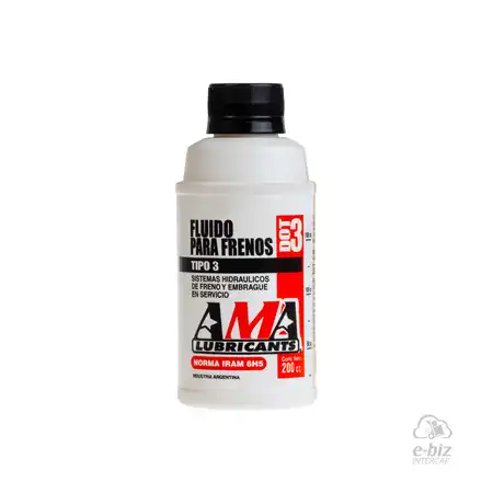 BRAKE FLUID DOT 3 200 CC - FRENOS