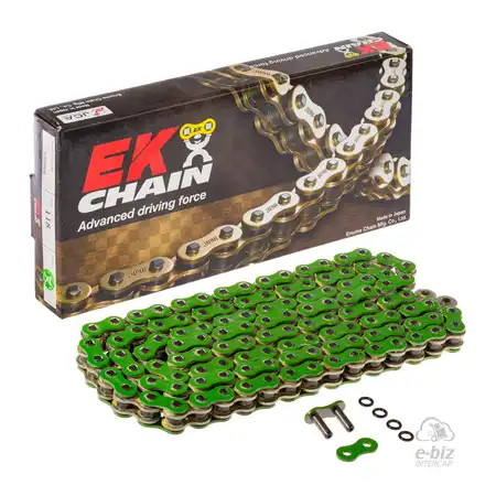 CADENA EK CHAIN 520SRO6-118/G O-Ring W/MLJ GREEN (8000 lbs)