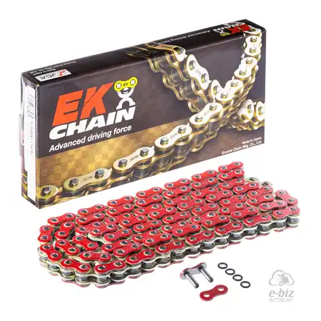 CADENA EK CHAIN 520SRO6-118/G O-Ring W/MLJ RED (8000 lbs)