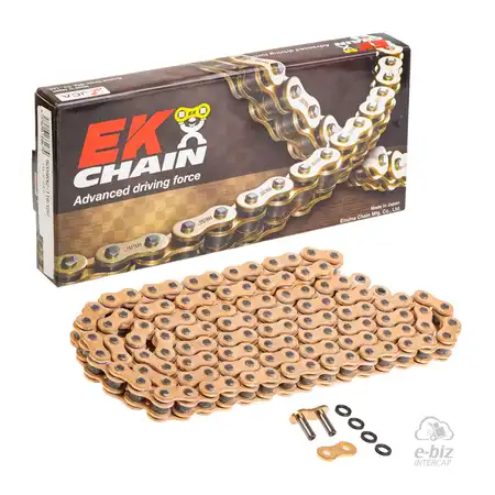 CADENA EK CHAIN 520SRX2-118L QX-Ring W/MLJ GOLD (8500 lbs)