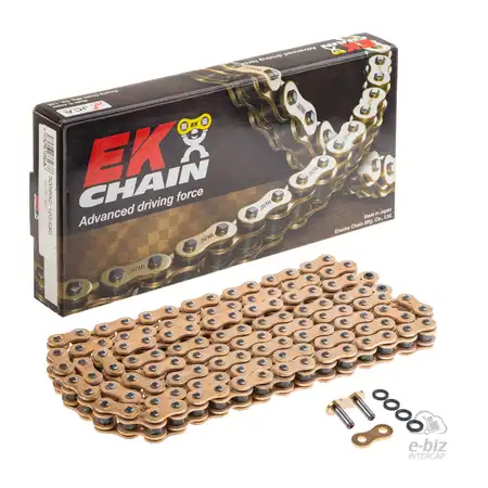 CADENA EK CHAIN 520SRX2-120/G QX-Ring W/MLJ GOLD (8500 lbs)