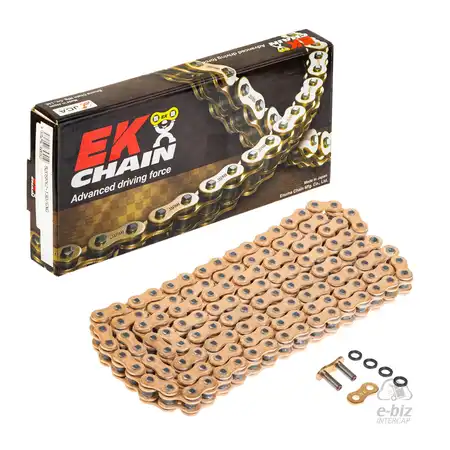CADENA EK CHAIN 520SRX2-130L QX-Ring W/MLJ GOLD (8500 lbs)