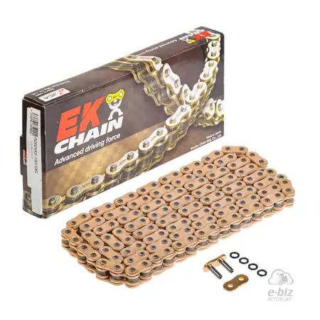 CADENA EK CHAIN 520ZVX3-130L NX-Ring W/MLJ GOLD (9400 lbs)