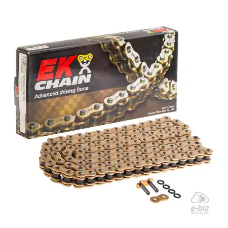 CADENA EK CHAIN 525SRX2-124/G QX-Ring W/MLJ GOLD (8800 lbs)