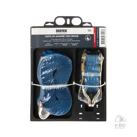 CINTA DE AMARRE C/CRIQUE BREMEN 38MM X 8M 3.000kg