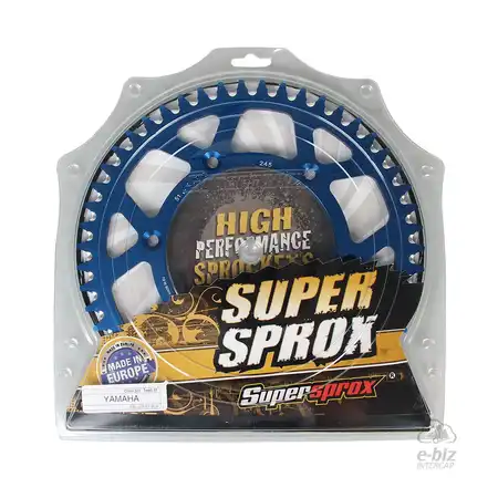 CORONA ALUMINIO SUPERSPROX 245 51T-520 AZUL HONDA XR 250 TORNADO/YAMAHA TTR 230/YZ-F 250-450/WR 250F/YZ 125-250