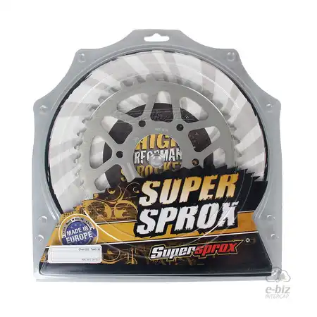 CORONA ALUMINIO SUPERSPROX 812 38T-520 PLATA BAJAJ ROUSER NS 200RS/AS