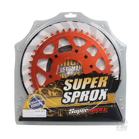 CORONA ALUMINIO SUPERSPROX 905 43T-520 NARANJA KTM DUKE 390/200/BAJAJ DOMINAR 400