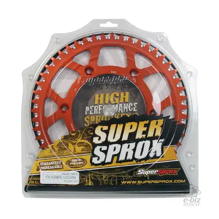 CORONA ALUMINIO SUPERSPROX 990 51T-520 NARANJA HUSQVARNA FC 250/350FE/KTM EXC-F 250-350/EXC 300-450/SX-F 250-350