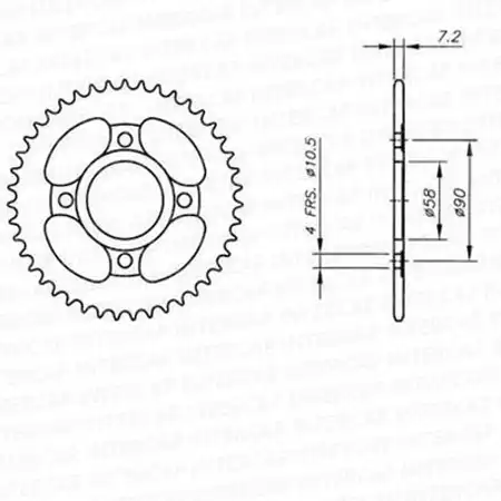 CORONA REINF ZANELLA RX150 Z38-428 ZANELLA RX 150/CERRO CE/CORVEN HUNTER/GILERA VC 150