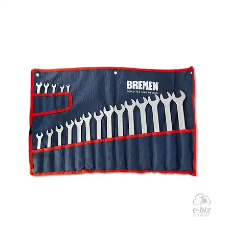 JUEGO DE LLAVES COMBINADAS BREMEN C/ESTUCHE (19 LLAVES DE 6 A 24mm)