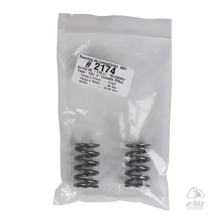 JUEGO RESORTES DE VALVULAS COMPETICION BBB MPI 2x SIMPLE BLANDOS GILERA SMASH/ZANELLA ZB/HONDA 250 TORNADO/TWISTER