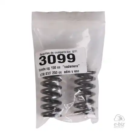 JUEGO RESORTES DE VALVULAS COMPETICION BBB MPI 2x SIMPLE HONDA CG 150 TITAN/KTM SXF-250