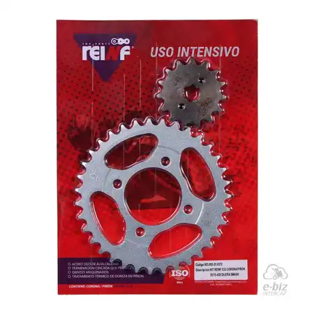 KIT REINF C23 CORONA/PIÑON 35/15-428 GILERA SMASH/ZANELLA ZB/CORVEN ENERGY/MOTOMEL BIT