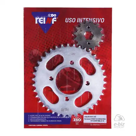 KIT REINF C23 CORONA/PIÑON 38/15-428 MOTOMEL CG 150/MOTOMEL CUSTOM 200