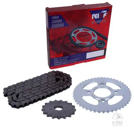 KIT REINF C23 CORONA/PIÑON/CADENA 46/17-428-136L CORVEN TRIAX/GILERA YL150/APPIA STRONGER 150