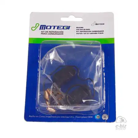KIT REPARACION CARBURADOR MOTEGI MOTOS 150 CC S/BOMBA PIQUE