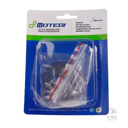 KIT REPARACION CARBURADOR MOTEGI MOTOS 200 CC C/BOMBA PIQUE