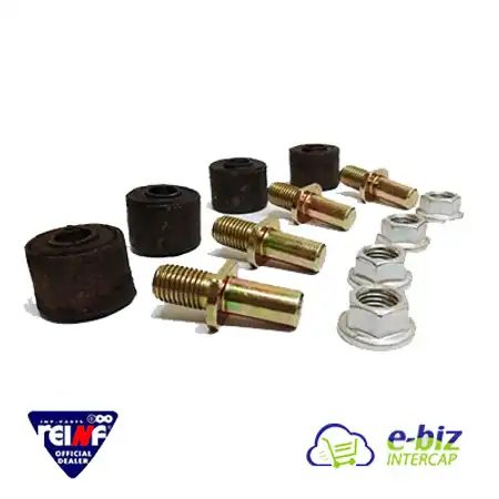 KIT SILENT BLOCK 12 PIEZAS REINF CG125-VARIAS (PERNOS-TUERCAS Y GOMAS)