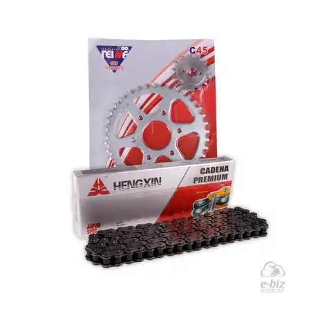 KIT TRANSMISION COMPLETO BAJAJ ROUSER NS 200 39/14 + HENGXIN 520H-118L