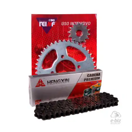 KIT TRANSMISION COMPLETO C23 SUZUKI GN 125 42/14 + HENGXIN 428H-136L