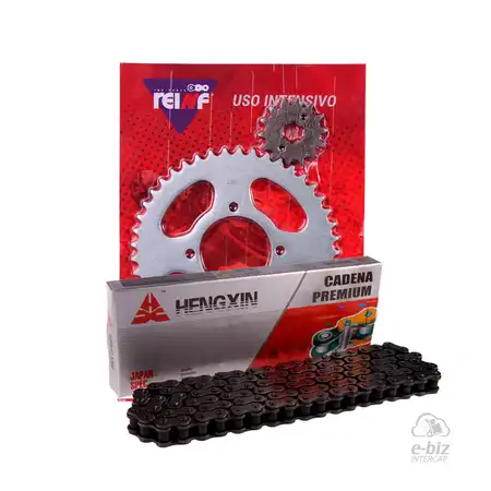 KIT TRANSMISION COMPLETO C23 YAMAHA YBR 125 45/14 + HENGXIN 428H-118L