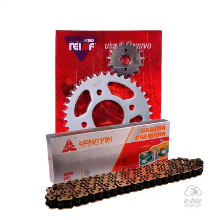 KIT TRANSMISION COMPLETO C23 ZANELLA RX 150 38/15 + HENGXIN 428H-118L GOLDEN