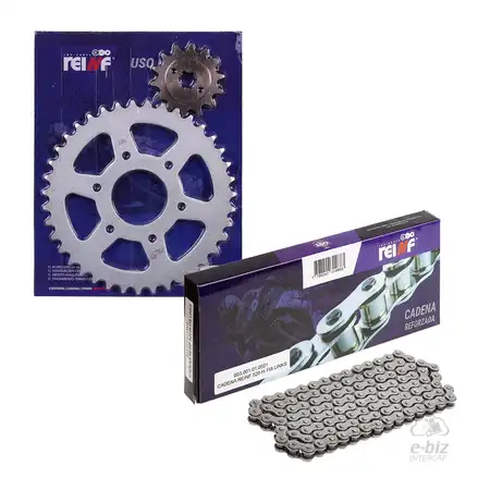 KIT TRANSMISION COMPLETO C45 BAJAJ ROUSER 200 NS/AS 39/14 + CADENA REINF 520H-118 LINKS