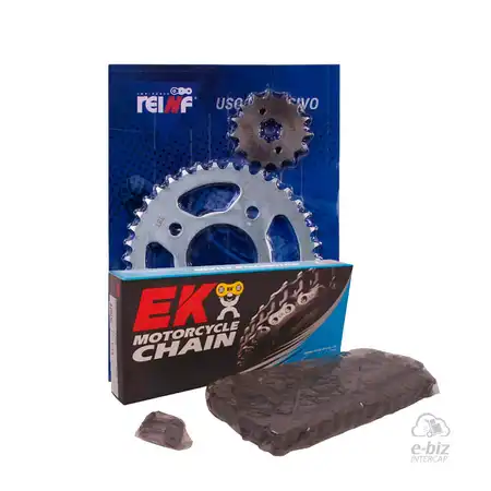 KIT TRANSMISION COMPLETO C45 ZANELLA RX 150 38/15 + EK JAPON 428DE-118L