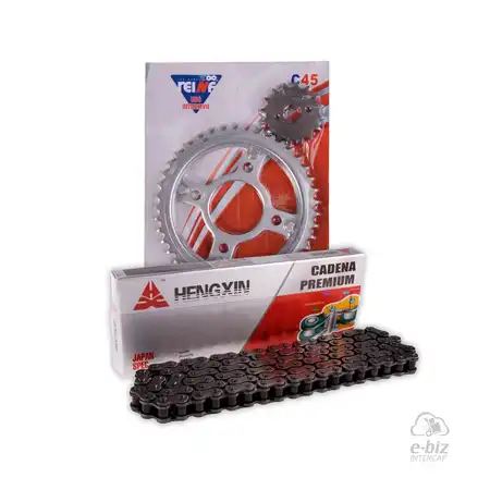 KIT TRANSMISION COMPLETO HONDA CG 150 TITAN 43/16 + HENGXIN 428H-118L