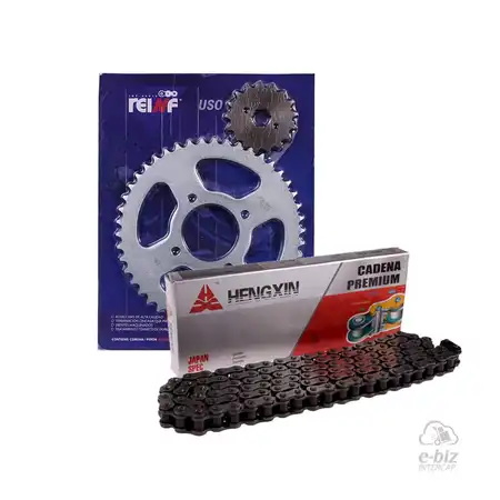 KIT TRANSMISION COMPLETO MOTOMEL SKUA 150 46/17 + HENGXIN 428H-136L