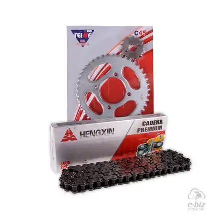 KIT TRANSMISION COMPLETO YAMAHA YBR 125 43/14 + HENGXIN 428H-118L