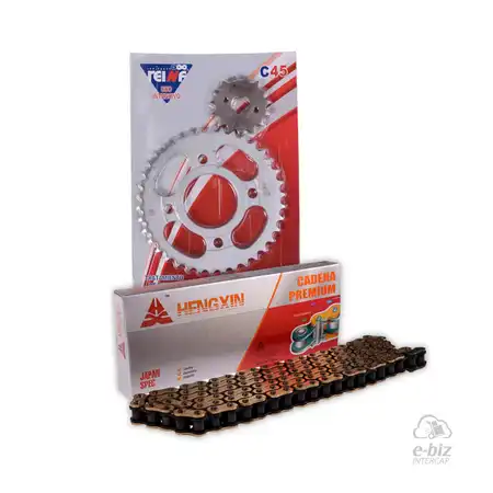 KIT TRANSMISION COMPLETO ZANELLA RX 150 38/15 + HENGXIN 428H-118L GOLDEN