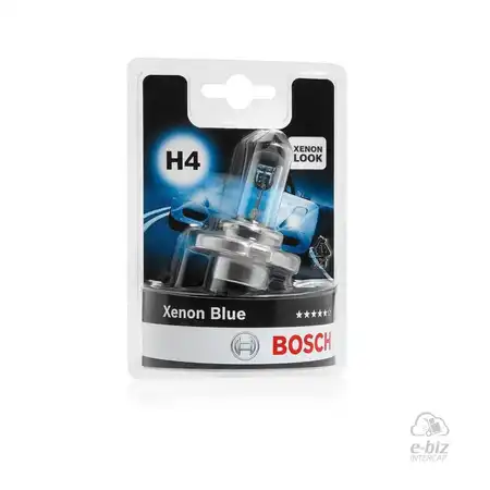 LAMPARA BOSCH H4 12V 60/55W XENON BLUE DEL. MOTOS BAJAJ NS200/NS150/YAMAHA MT03/HONDA FALCON