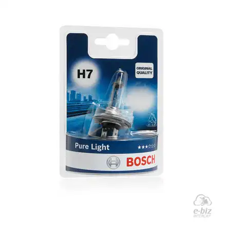 LAMPARA BOSCH H7 12V 55W PURE LIGHT DEL. MOTOS BENELLI TNT25/300/302R/502/600/ YAMAHA YFZ-R3