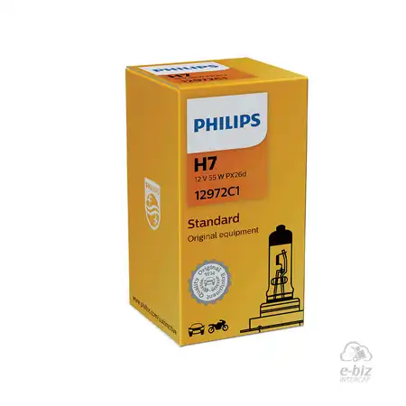 LAMPARA PHILIPS H7 12972 12V 55W STANDARD DEL. MOTOS BENELLI TNT25/300/302R/502/600/ YAMAHA YFZ-R3
