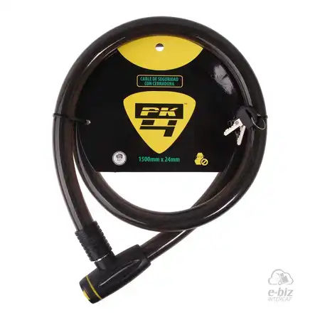 LINGA PK4 GRIS Ø 24X1500MM (CABLE DE ACERO TRENZADO CON REVESTIMIENTO PLASTICO)