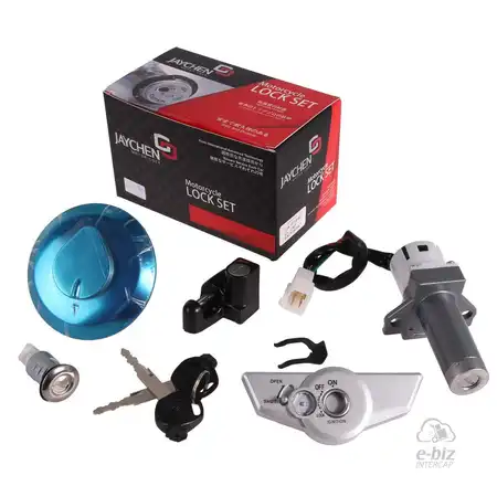 LLAVE DE CONTACTO 150 GENERICO GUERRERO CG150/BETA BK150 JAYCHEN C/KIT CERRADURAS/TAPA TANQUE/TRABA CASCO