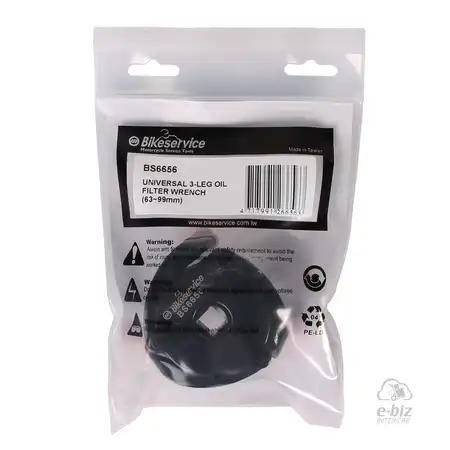 LLAVE PARA FILTROS DE ACEITE BIKE SERVICE (63MM A 95MM)