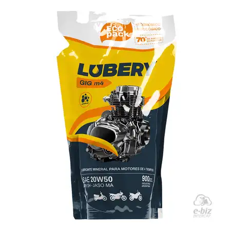 LUBERY GIG M4 20W50 NUEVA FORMULA MINERAL ECOPACK 900CC