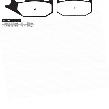 O-414 PASTILLA FRENO ORA SUZUKI LT-A 450 / 700 / KINGQUAD