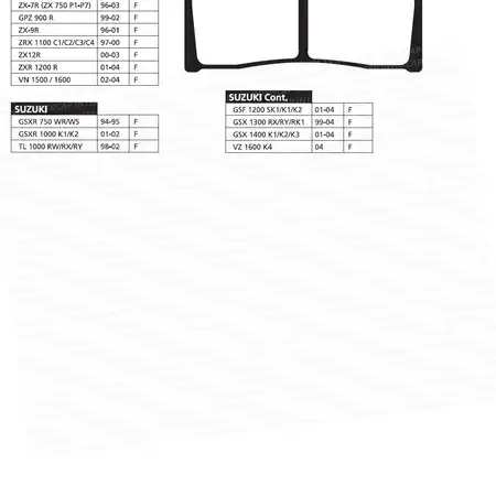 O-89 PASTILLA FRENO ORA SUZUKI GSX R 750 94 DEL.GSX R1000B 93/94