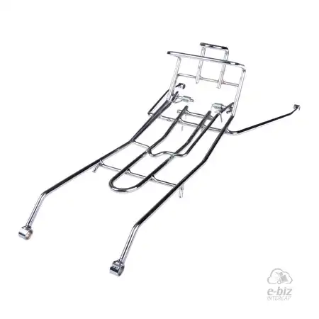 PORTAEQUIPAJE CENTRAL HP GILERA SMASH/ZANELLA XB/MOTOMEL BLITZ-BIT/CORVEN ENERGY/BRAVA NEDADA/VARIAS CROMADO