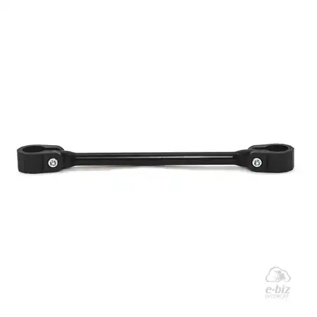 TRAVESAÑO MDA UNIVERSAL PULIDO LARGO 19.5CM TITAN/YBR/TWISTER/STORM NEGRO