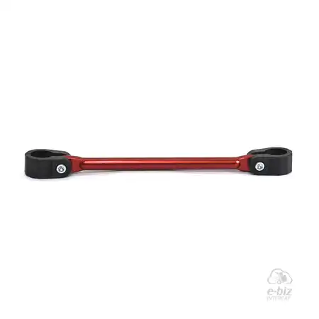 TRAVESAÑO MDA UNIVERSAL PULIDO LARGO 19.5CM TITAN/YBR/TWISTER/STORM ROJO(ANOD)